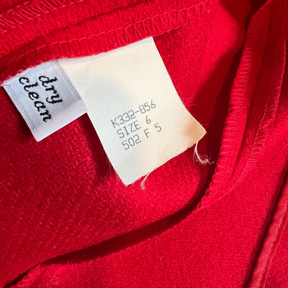 Vintage Pendleton Women's M Cropped Blazer Jacket Virgin Wool Red Heritage Retro - Picture 12 of 12